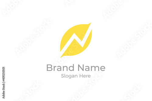 Free Download Lemon analytics modern flat logo isolated on white background. - GFXLoad