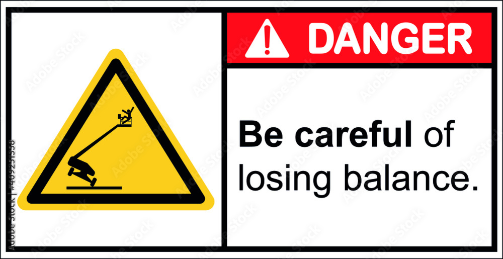 Beware of the cable car lifts in balance,Danger Sign Beware of the cable car lifts in balance,Danger Sign