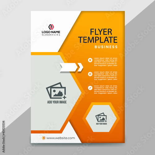 Business Flyer Template, Creative Brochure Cover and Poster Design, a4 size page