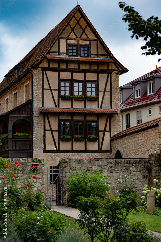 Half timbered home in Erfurt, the capital and largest city in the state of Thuringia, central Germany.
