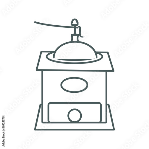 Coffee Grinder Icon,  Coffee  mill icon, Vintage mill.
