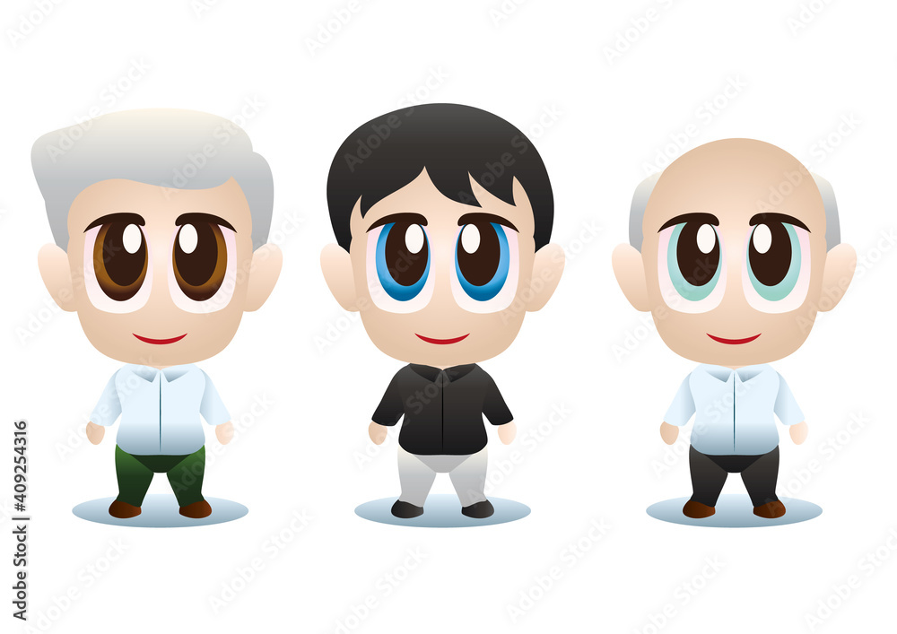 Fototapeta premium Chibiboys - Salary men