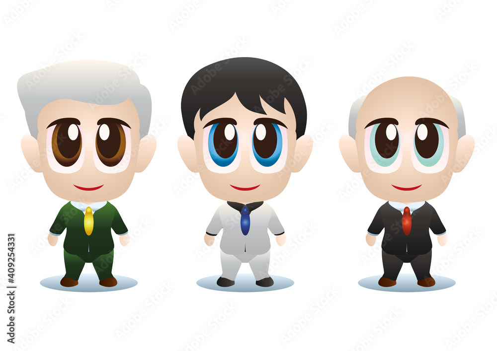 Fototapeta premium Chibiboys - Salary men