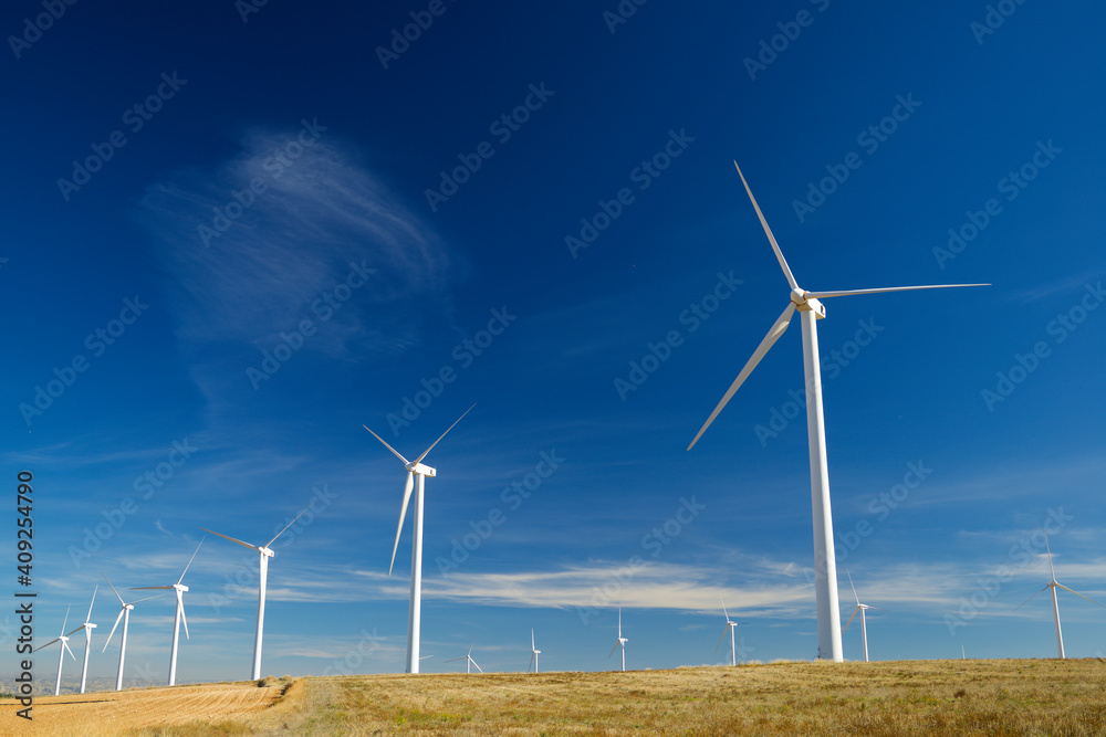 Windmills for electric power production in Spain. Windmills for electric power production in Spain.