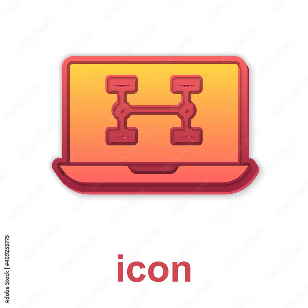 Gold Hardware diagnostics condition of car icon isolated on white background. Car service and repair parts. Vector. Gold Hardware diagnostics condition of car icon isolated on white background. Car service and repair parts. Vector.