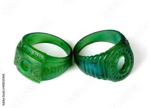 Green wax ring jewelry prototype