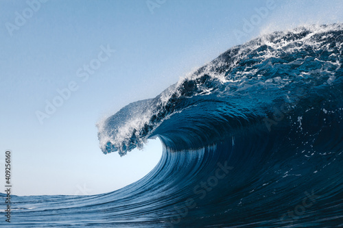 Wave breaking on a beach in Canary Islands photo