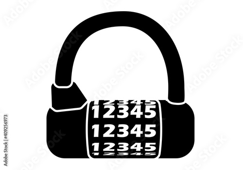 Icono de candado de alta seguridad con combinación numérica