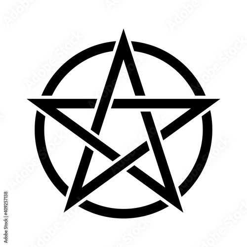 The Black Pentacle. Isolated Vector Illustration