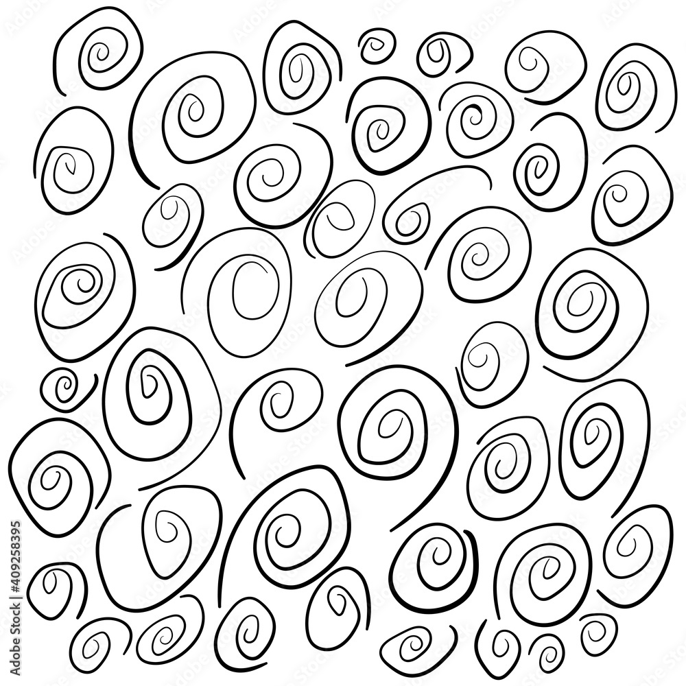 Spiral painted background. Vector background spirals.