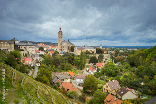 Church of Saint James (Kostel sv. Jakuba) against sky on cloudy day, UNESCO, Kutna Hora, Kutna Hora District, Central Bohemian Region, Czech Republic photo