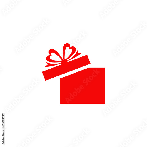 Gift box logo design template