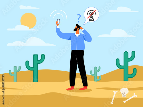 No internet connection illustration concept vector