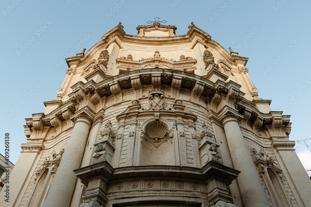 Exterior of the San Matteo Church in Lecce, Apulia, Italy - Europe