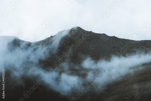 Storm Clouds On The Top Of Mountain