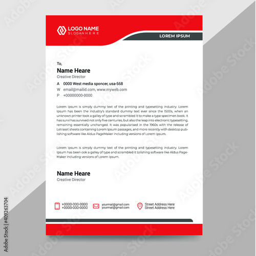 Creative Modern, Business Card, Letterhead Design Template Stationery design, Invoice Design