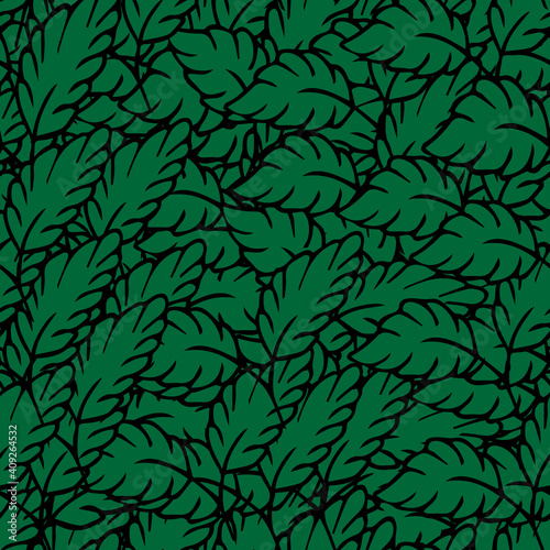 Wallpaper Mural seamless tropical leaves print pattern background Torontodigital.ca