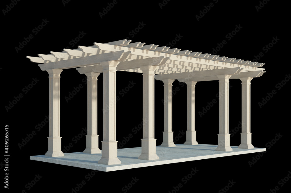 Fototapeta premium 3d Render Building Structure On Isolated