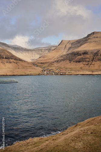 Looking across to Bøur in the Faroe Islands photo