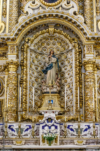 Altar inside of the Lecce cathedral in Lecce  Apulia  Italy - Europe