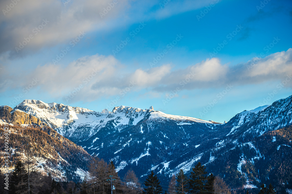 Winter landscape in Dolomites Mountains, Italy Winter landscape in Dolomites Mountains, Italy
