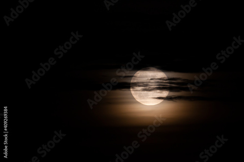 Obraz na plátně Dramatic moonlight at night