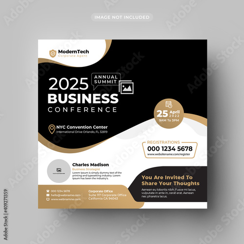 Business conference social media post & web banner (ID: 409271359)