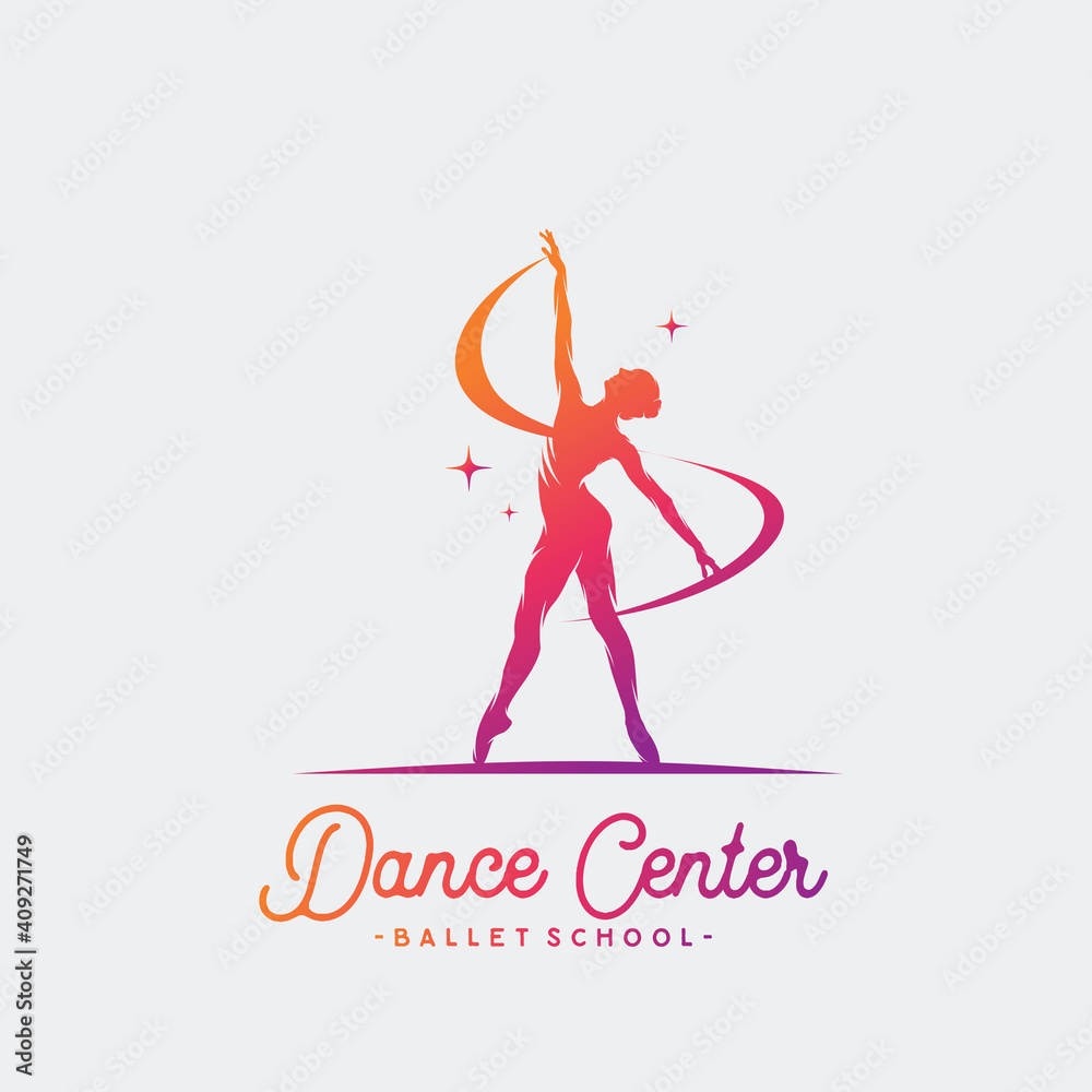Logo for a ballet or dance studio