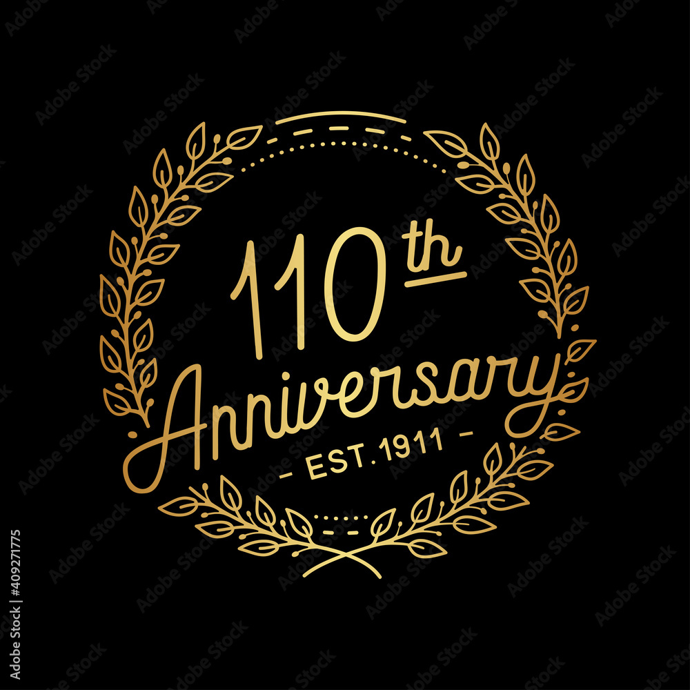110 years anniversary celebrations design template. 110th logo. Vector and illustrations. 110 years anniversary celebrations design template. 110th logo. Vector and illustrations.