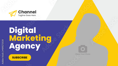 Thumbnail design for any videos. Editable video thumbnail and web banner for live workshop business template. Video cover photo for social media