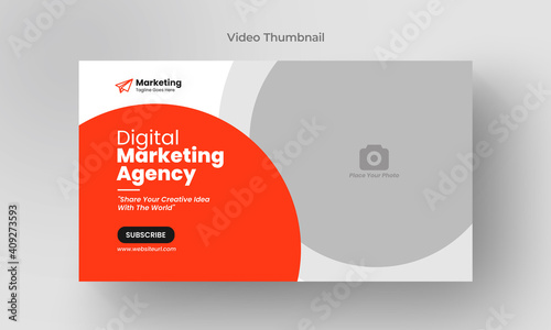 Thumbnail design for any videos. Editable video thumbnail and web banner for live workshop business template. Video cover photo for social media