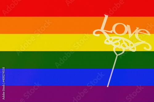 LGBT pride flag  greeting love card free space