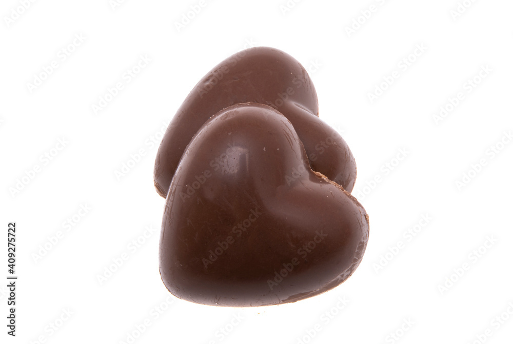 Obraz premium candy chocolate hearts isolated