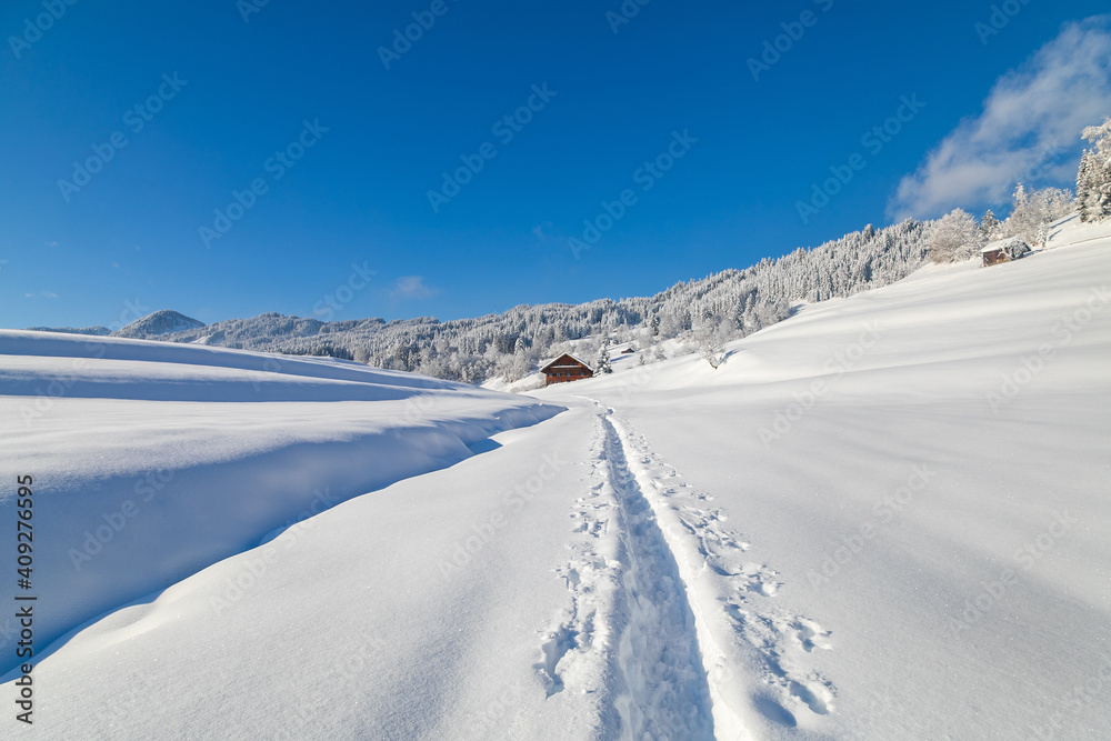 Allgäu - Landschaft - Winter - Langlauf - Wandern - Tiefschnee