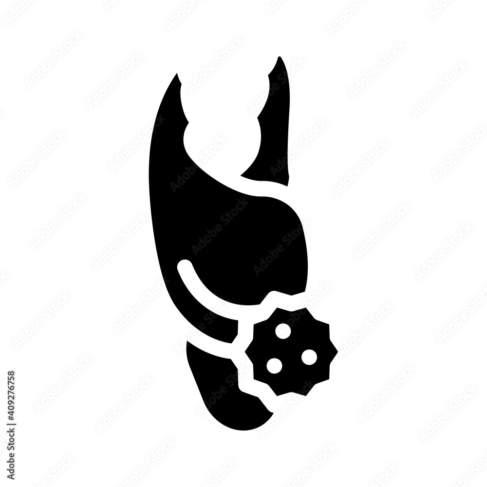 Fototapeta premium crab allergy glyph icon vector illustration flat