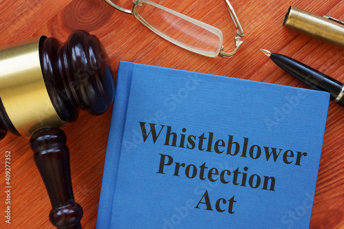 Whistleblower protection act is shown on the conceptual photo using the text