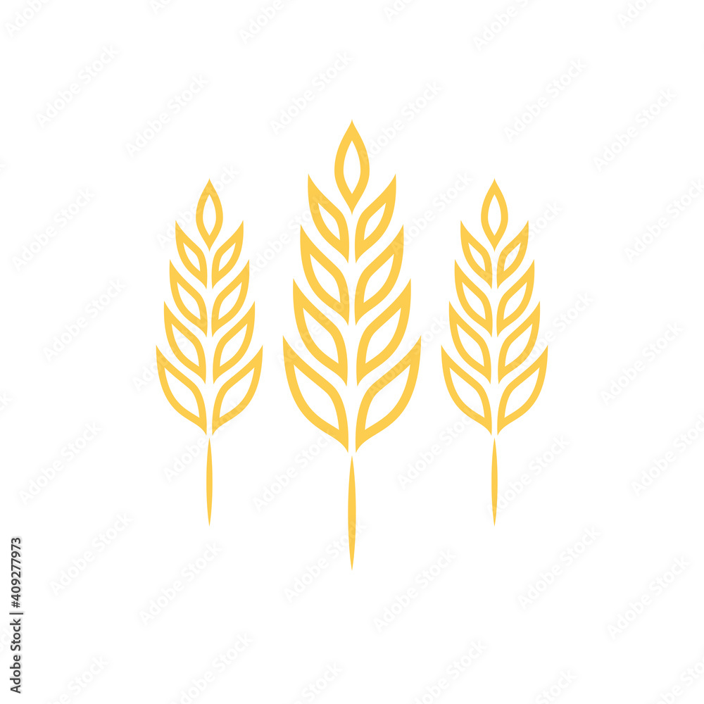 Wheat symbol vector. Wheat logo design. Wheat symbol vector. Wheat logo design.