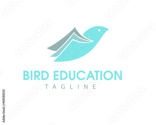 bird education logo bird book logo bird creative logo