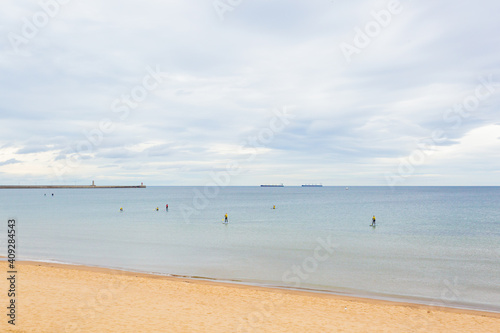 South Shields Promenade Beach on overcast day 17th July 2020