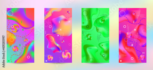 Creative fluid backgrounds from current forms to design a fashionable abstract cover