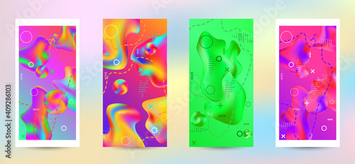 Creative fluid backgrounds from current forms to design a fashionable abstract cover