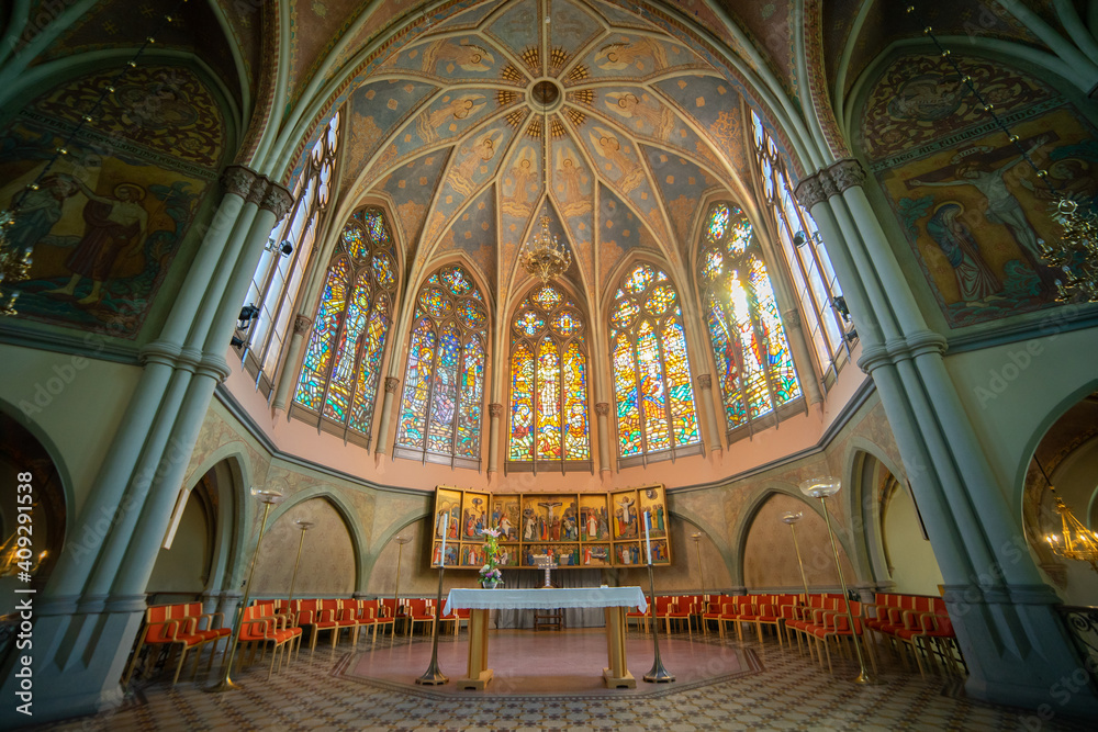 intérieur de l'église Oscar Fredrik, Göteborg, Suède