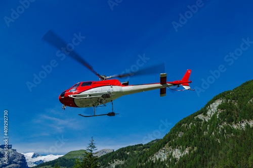 rescue helicopter for use in the mountains