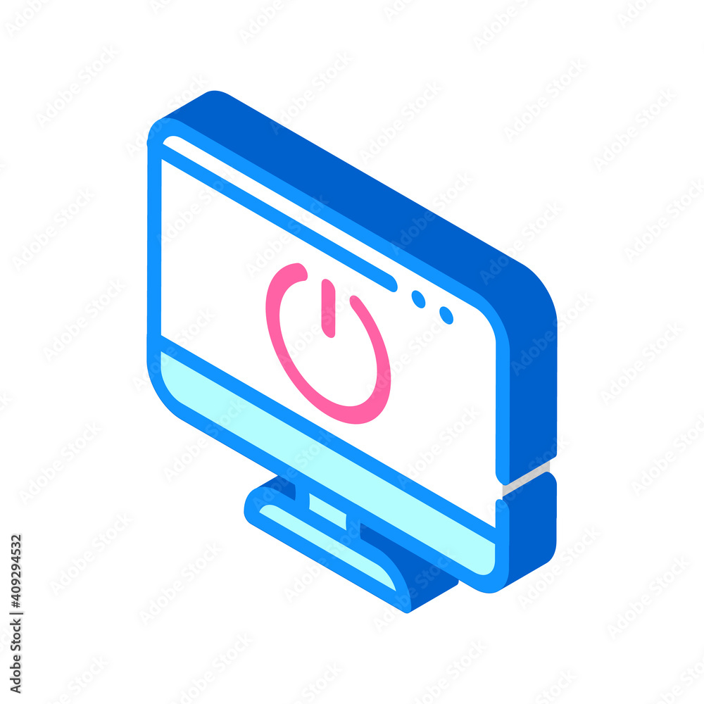 on and off operating system isometric icon vector illustration on and off operating system isometric icon vector illustration