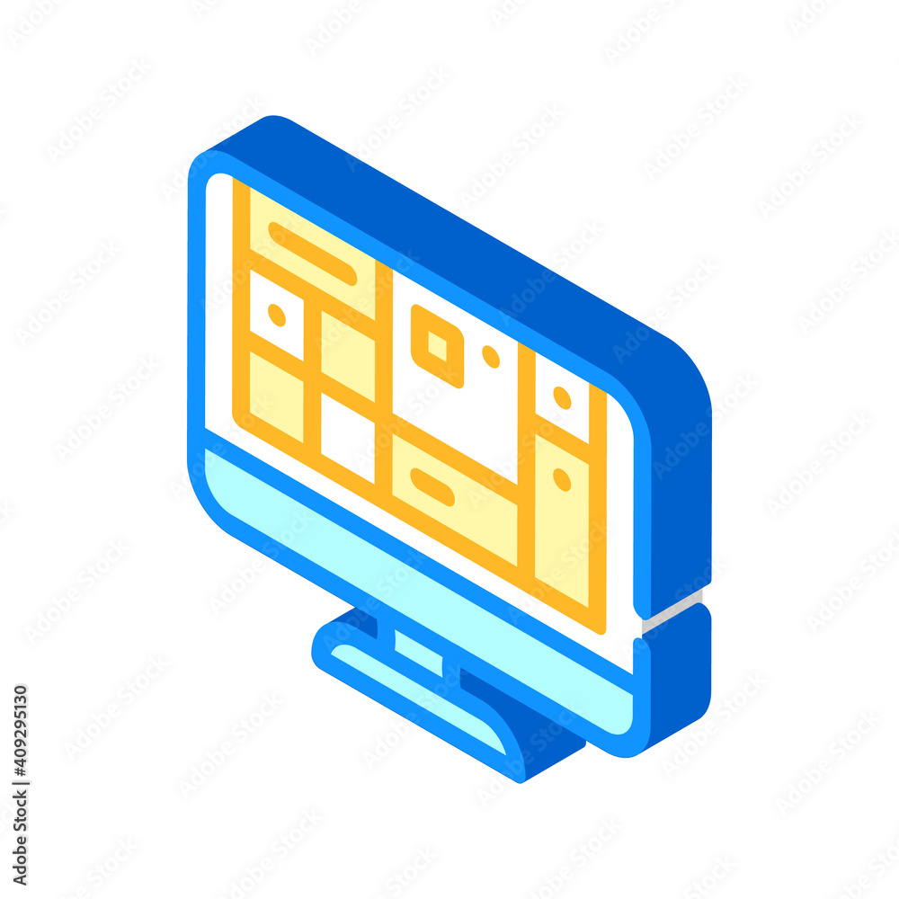 table of operating system isometric icon vector illustration table of operating system isometric icon vector illustration