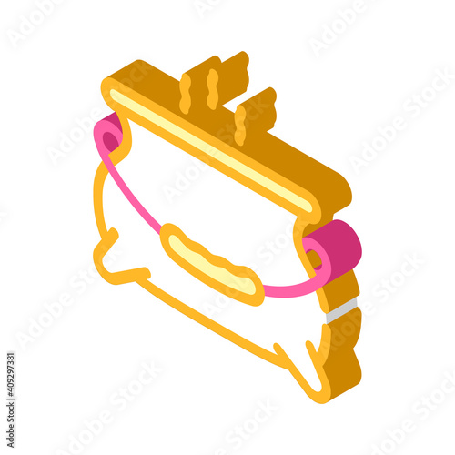 boiling potion in tank isometric icon vector illustration