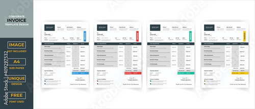 Minimal Creative Corporate Business invoice Template. Invoice For your Business Print ready Invoice Vector template Design