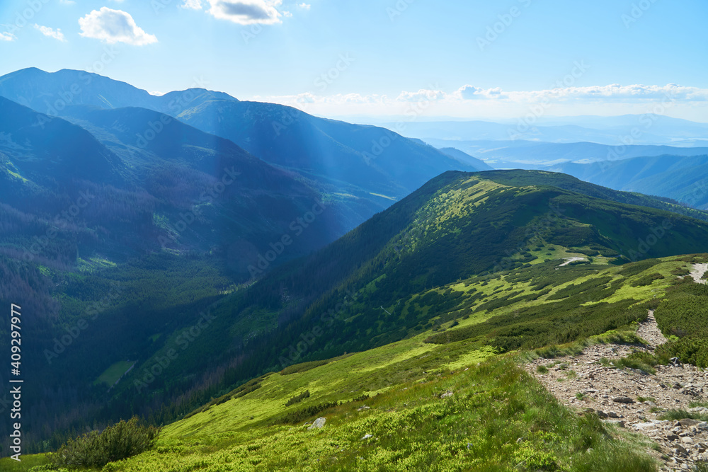 Fototapeta premium Summer mountain landscape in Poland, the Tatra Mountains.