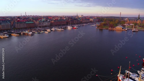 The famous Royal Palace in Gamla Stan, Stockholm during a spring sunset