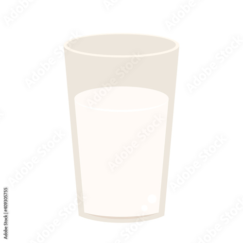 A glass of milk vector. milk on white background.